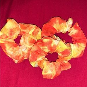 Yellow/Orange Tie Dye Scrunchie